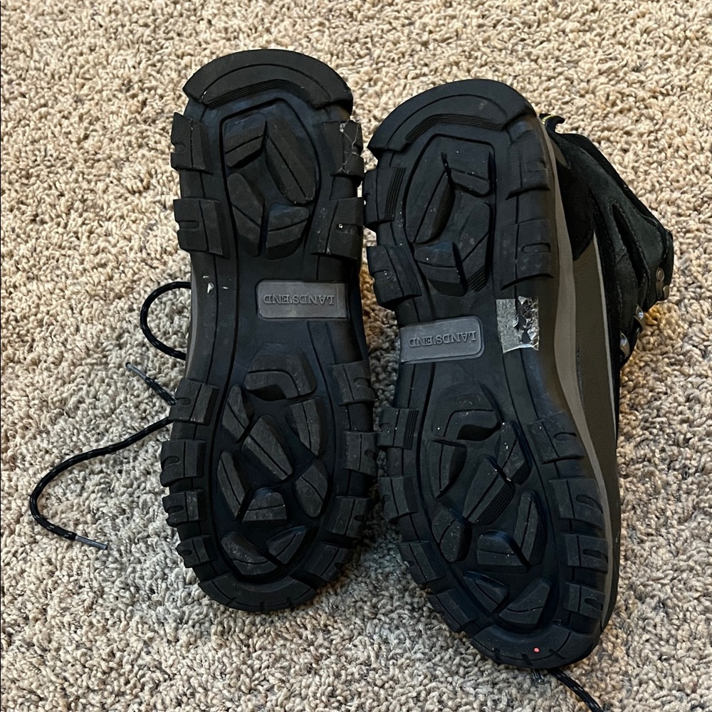Lands' End Black and Gray Men's Boots - Picture 5 of 5